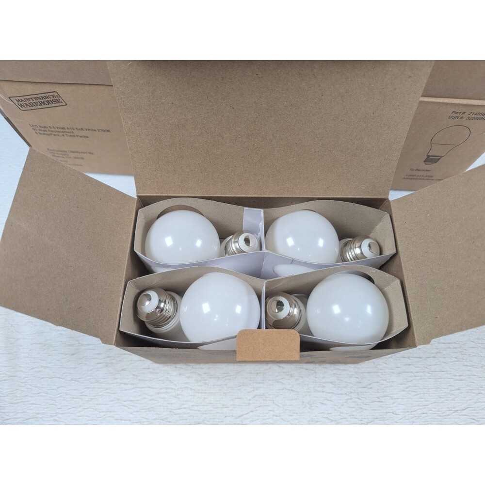 Maintenance Warehouse - 9.5w - A19 - LED Light Bulb - 2700k - 32 pcs - #214858